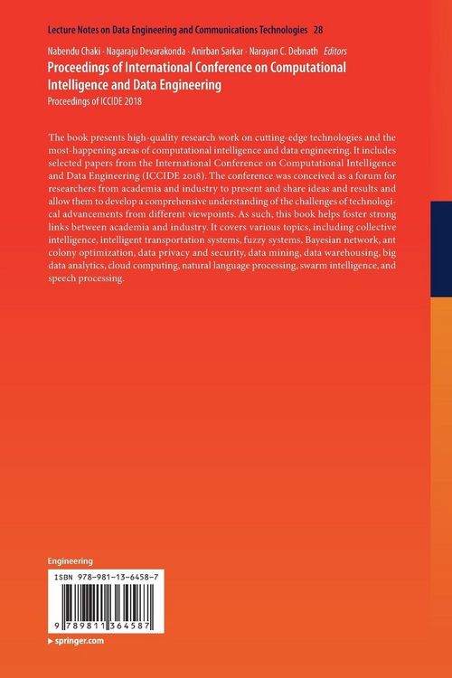 Produktbild: Proceedings of International Conference on Computational Intelligence and Data Engineering