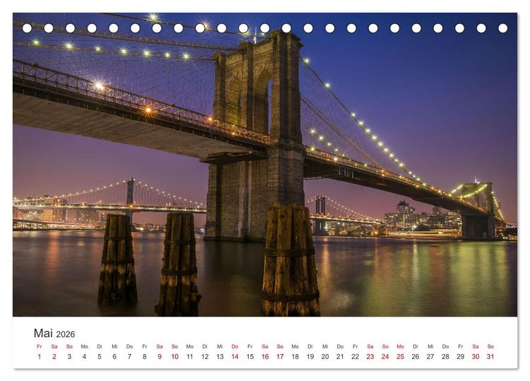 Produktbild: Br&uuml;cken - Die sch&ouml;nsten Br&uuml;cken der Welt. (Tischkalender 2026 DIN A5 quer), CALVENDO Monatskalender