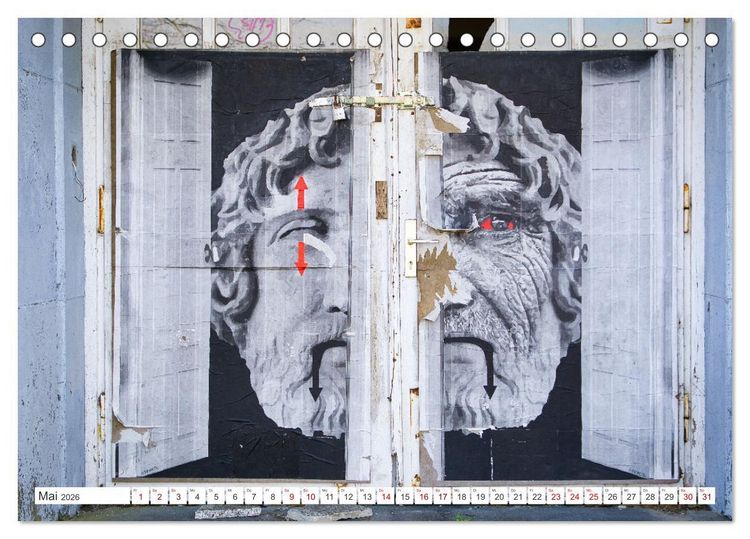 Produktbild: Graffiti: Die Kunst der Stra&szlig;e (Tischkalender 2026 DIN A5 quer), CALVENDO Monatskalender