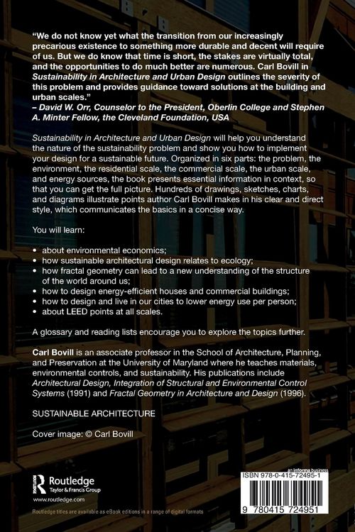 Produktbild: Sustainability in Architecture and Urban Design