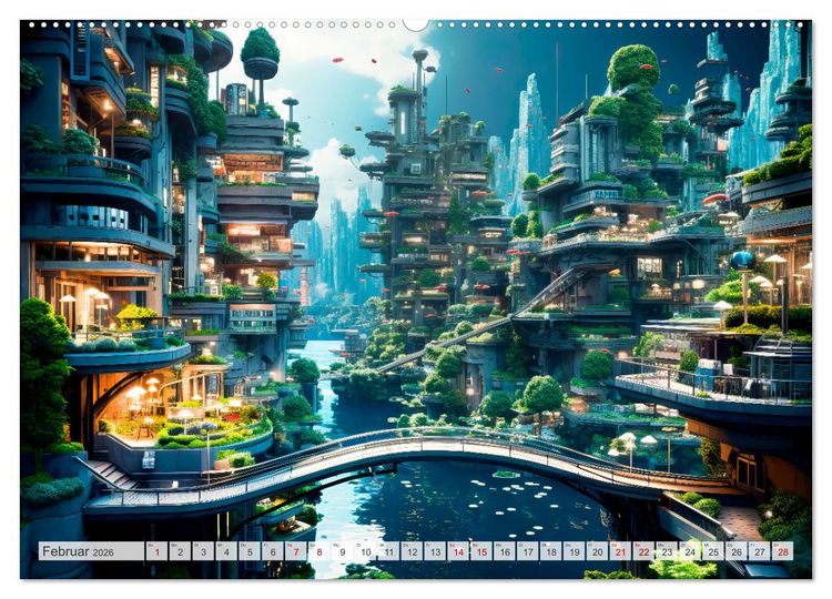 Produktbild: KI UND METAVERSE Algorithmen sowie virtuelle Realit&auml;t (hochwertiger Premium Wandkalender 2026 DIN A2 quer), Kunstdruck in Hochglanz