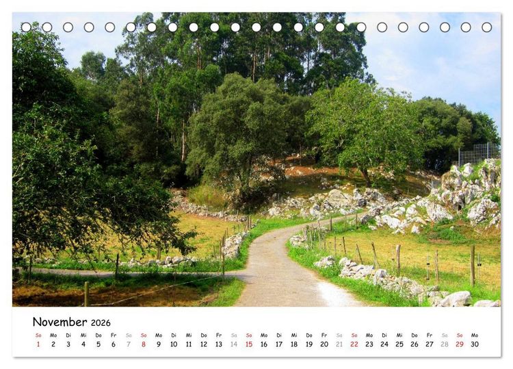 Produktbild: Camino del norte - K&uuml;stenweg (Tischkalender 2026 DIN A5 quer), CALVENDO Monatskalender