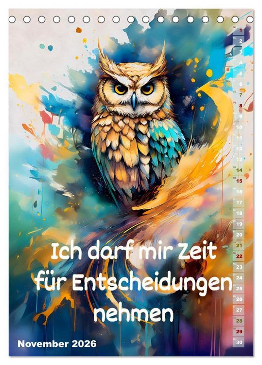 Produktbild: Ich bin stark - Ein tierischer Affirmationskalender (Tischkalender 2026 DIN A5 hoch), CALVENDO Monatskalender
