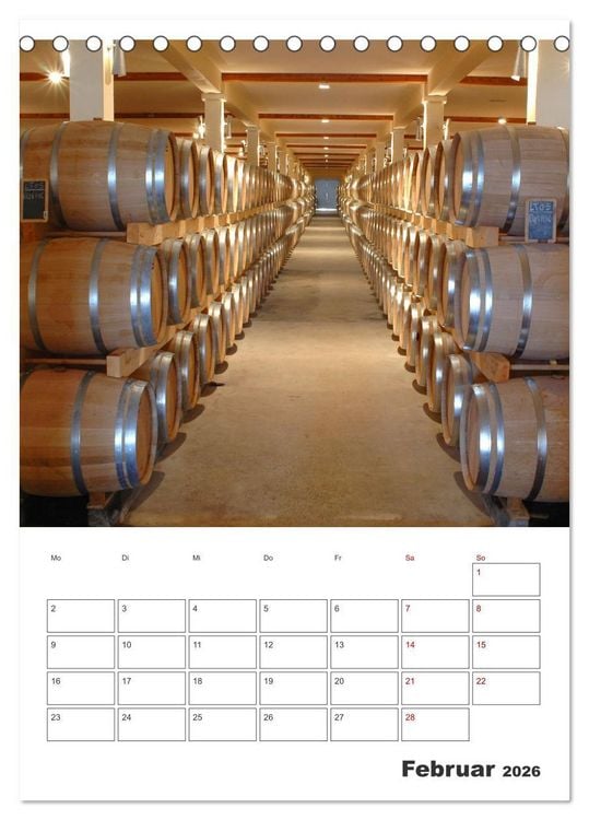 Produktbild: Weinkalender - f&uuml;r Kenner und Genie&szlig;er (Tischkalender 2026 DIN A5 hoch), CALVENDO Monatskalender