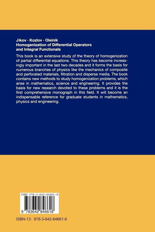 Produktbild: Homogenization of Differential Operators and Integral Functionals