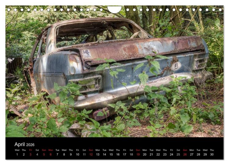 Produktbild: Sleeping Beauties Old Rusty Cars (Wall Calendar 2026 DIN A4 landscape), CALVENDO 12 Month Wall Calendar