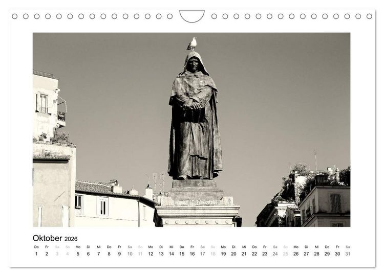Produktbild: Rom in schwarz - weiss (Wandkalender 2026 DIN A4 quer), CALVENDO Monatskalender