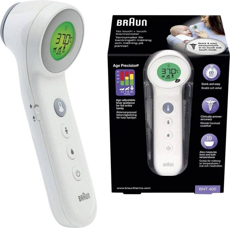 Produktbild: Braun Fieberthermometer Ber&uuml;hrungsloses messen BNT400WE