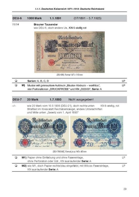 Produktbild: Die deutschen Banknoten ab 1871