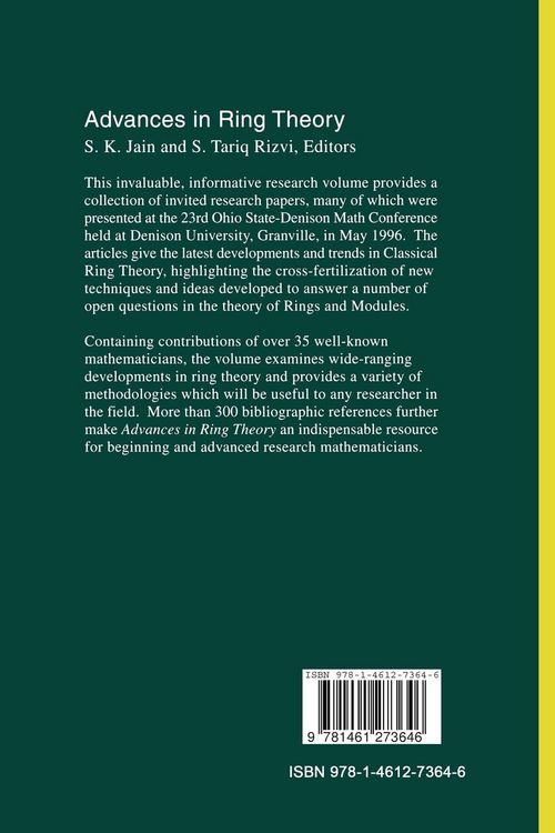 Produktbild: Advances in Ring Theory