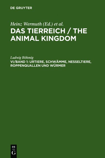 Produktbild: Urtiere, Schw&auml;mme, Nesseltiere, Roppenquallen und W&uuml;rmer