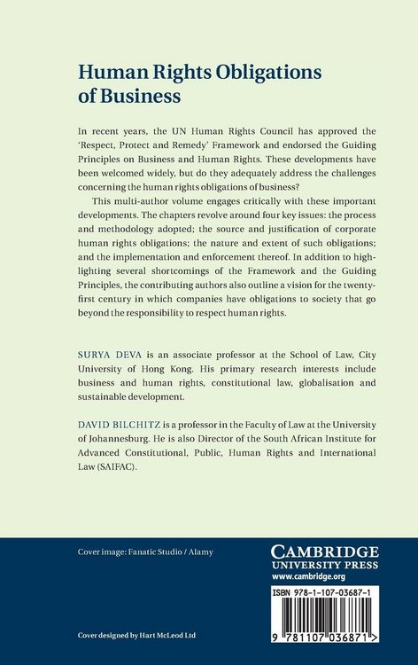 Produktbild: Human Rights Obligations of Business