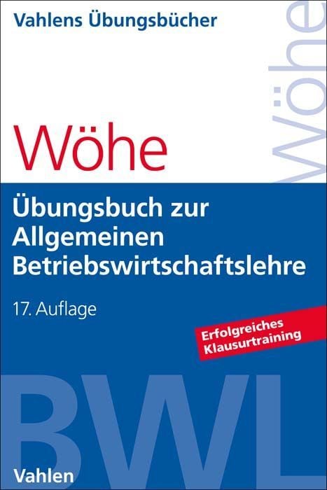 Produktbild: &Uuml;bungsbuch zur Einf&uuml;hrung in die Allgemeine Betriebswirtschaftslehre