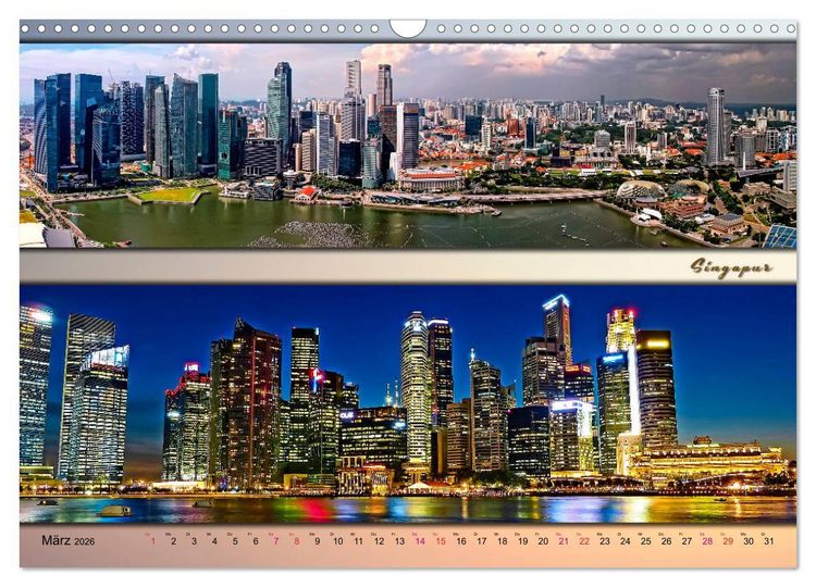Produktbild: St&auml;dte der Welt, Panoramen (Wandkalender 2026 DIN A3 quer), CALVENDO Monatskalender