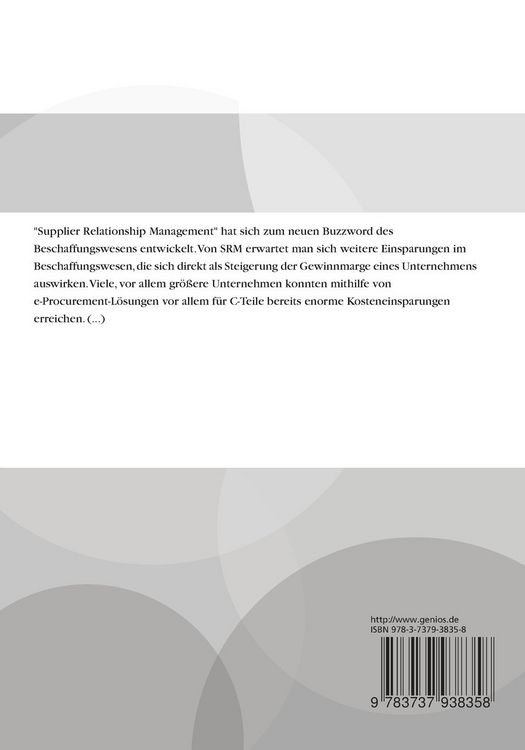 Produktbild: SRM Supplier Relationship Management