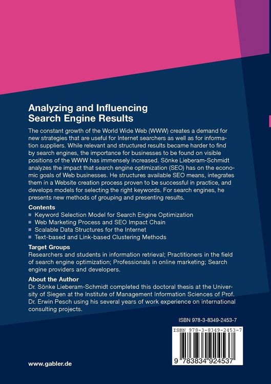 Produktbild: Analyzing and Influencing Search Engine Results