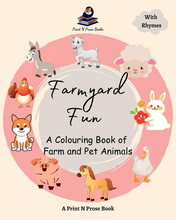 Produktbild: Farmyard Fun - A Colouring Book of Farm and Pet Animals - Coloring Activity Book for Creative Kids - For 6 to 8 Years Old Kids