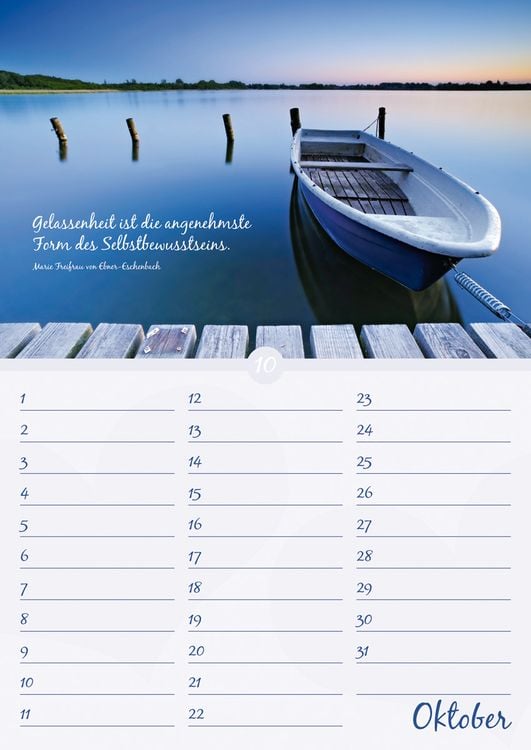 Produktbild: Geburtstagskalender Auszeit f&uuml;r die Seele - immerw&auml;hrend - (21 x 30)