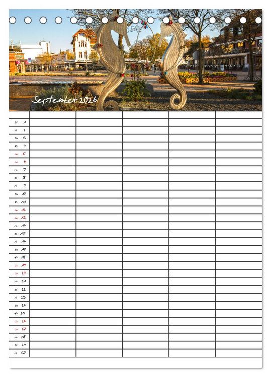 Produktbild: Timmendorfer Strand - Ostsee Urlaubsparadies (Tischkalender 2026 DIN A5 hoch), CALVENDO Monatskalender
