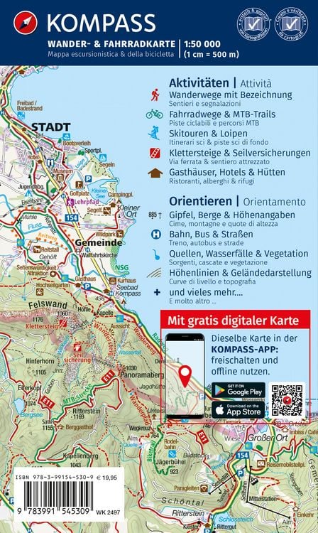 Produktbild: KOMPASS Wanderkarten-Set 2497 Sardinien Nord / Sardegna Nord (4 Karten) 1:50.000