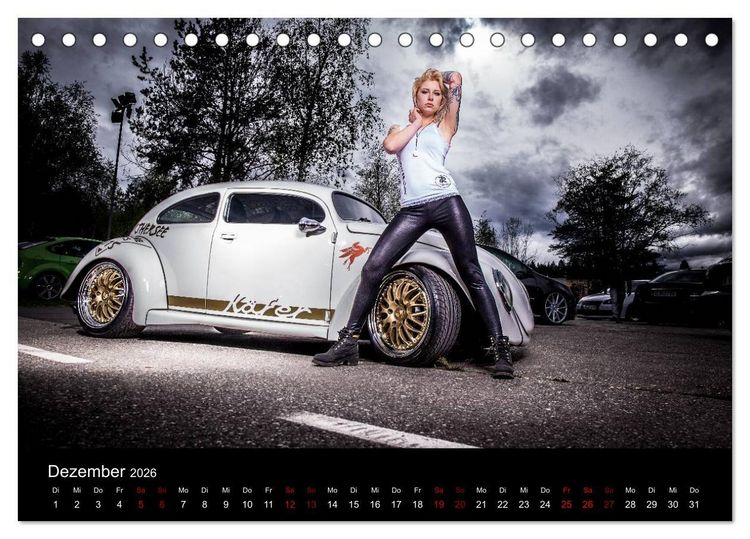 Produktbild: Cars and Girls (Tischkalender 2026 DIN A5 quer), CALVENDO Monatskalender