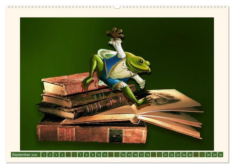 Produktbild: Tierische B&uuml;chernarren (Wandkalender 2026 DIN A2 quer), CALVENDO Monatskalender