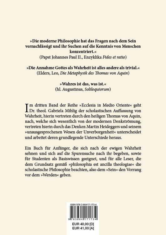 Produktbild: Philosophische Untersuchung zum Wahrheitsverst&auml;ndnis von Thomas von Aquin und Ma