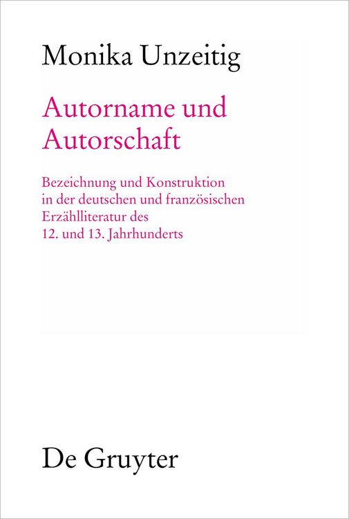 Produktbild: Autorname und Autorschaft