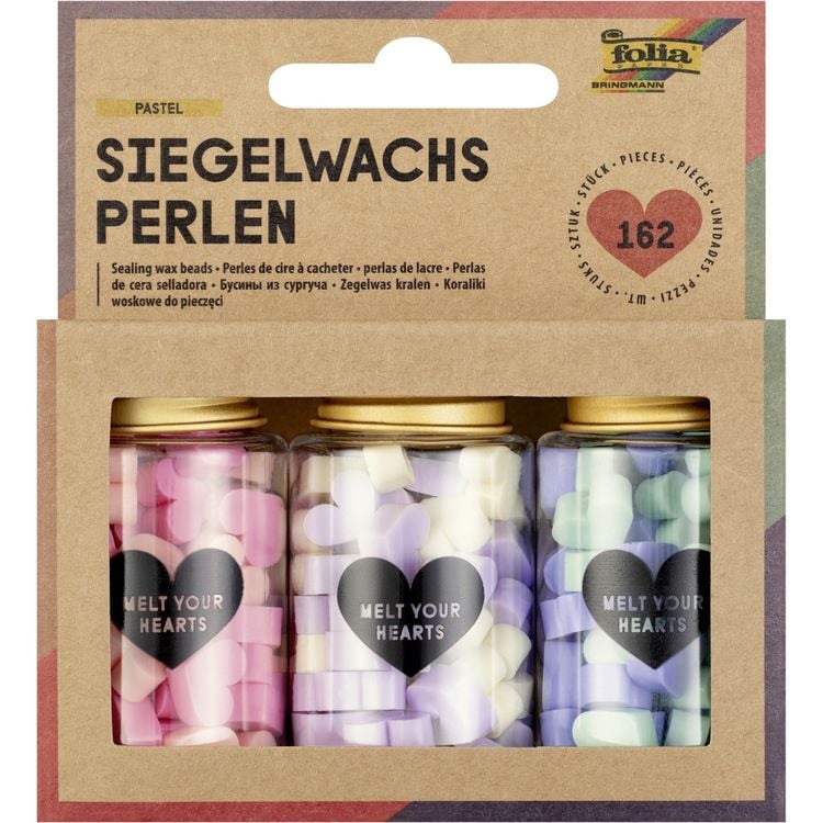 Produktbild: Folia Siegelwachs Perlen Pastell 162 St&uuml;ck
