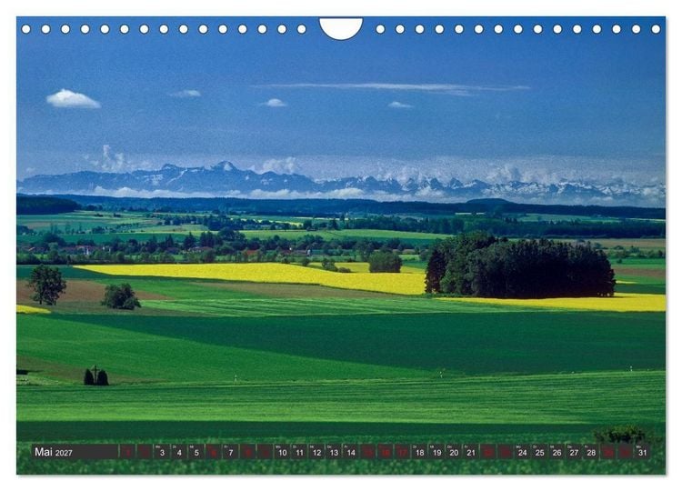 Produktbild: Alpen-Fernsichten von der S&uuml;dwestalb und Oberen Donau (Wandkalender 2027 DIN A4 quer), CALVENDO Monatskalender