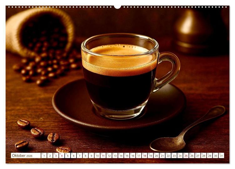 Produktbild: Hei&szlig;er Kaffee (Wandkalender 2026 DIN A2 quer), CALVENDO Monatskalender