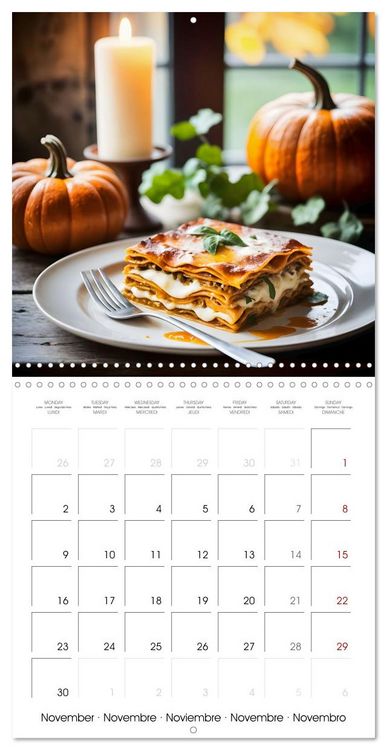 Produktbild: Culinary pumpkin creations - With pumpkin dishes through the year (Wall Calendar 2026 12 &times; 12 Inch) CALVENDO 12 Month Wall Calendar