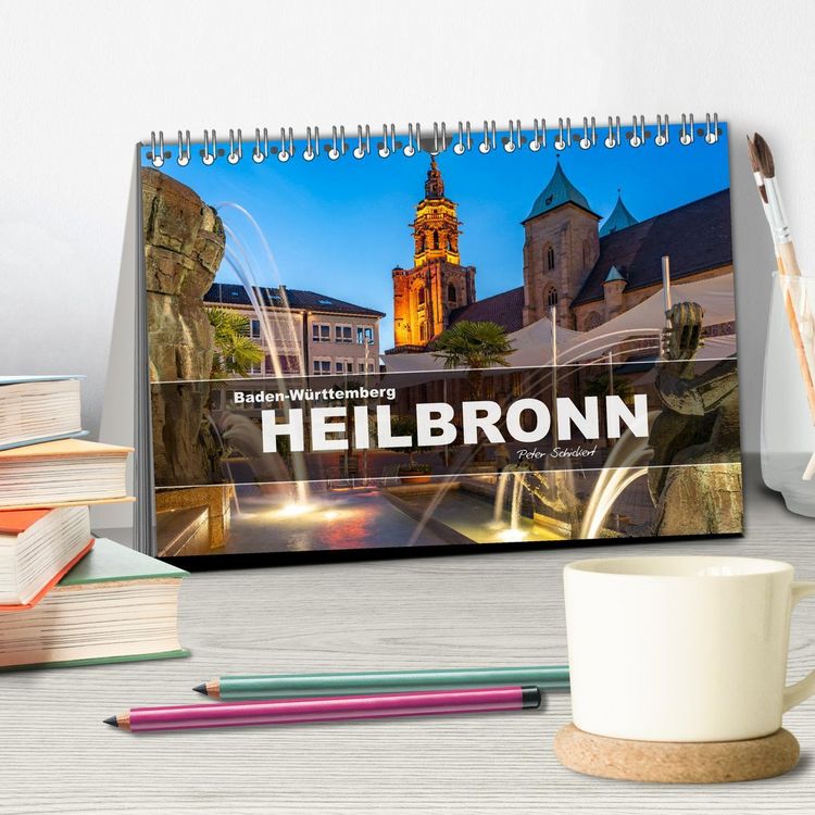 Produktbild: Baden-W&uuml;rttemberg - Heilbronn (Tischkalender 2026 DIN A5 quer), CALVENDO Monatskalender