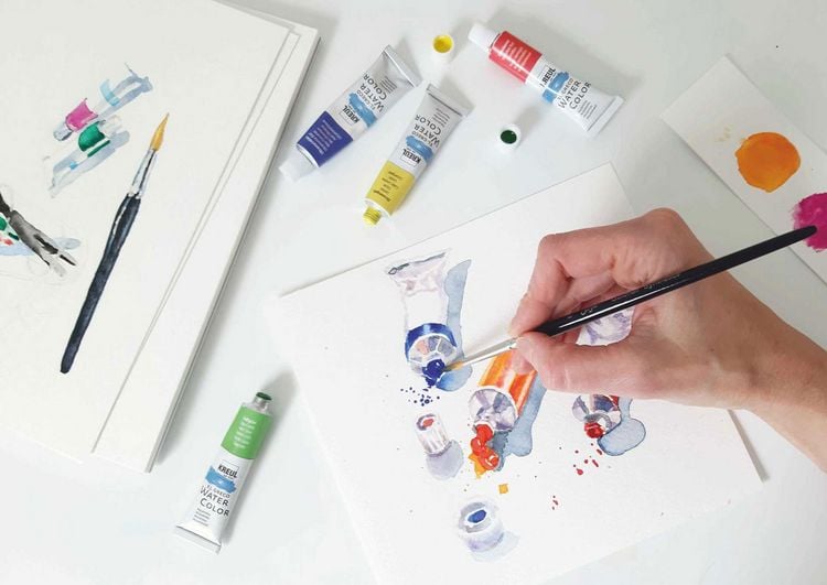 Produktbild: KREUL el Greco Aquarellfarben Set 12 x 12 ml Tuben