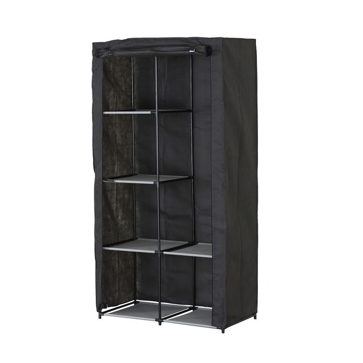 Produktbild: HTI-Living Stoffschrank mit 6 Regalf&auml;chern und 1 Kleiderstange