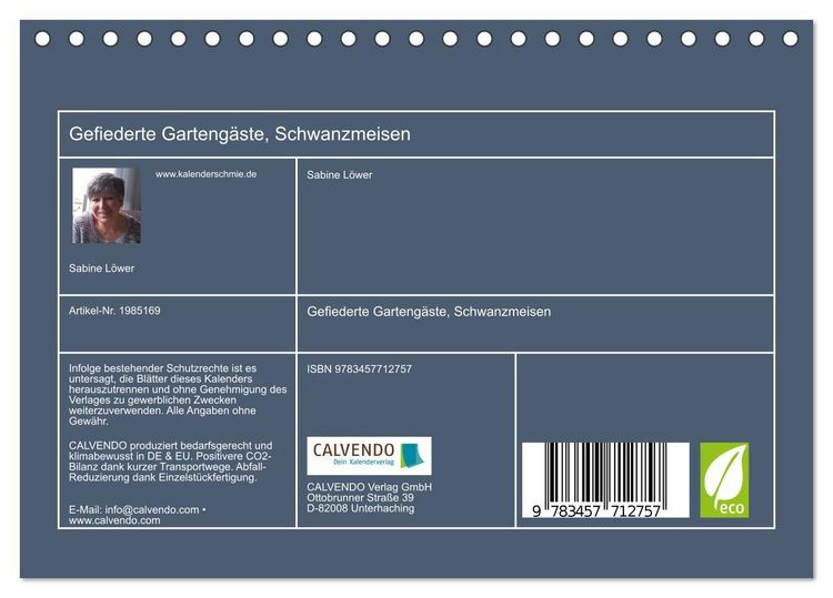 Produktbild: Gefiederte Garteng&auml;ste, Schwanzmeisen (Tischkalender 2026 DIN A5 quer), CALVENDO Monatskalender