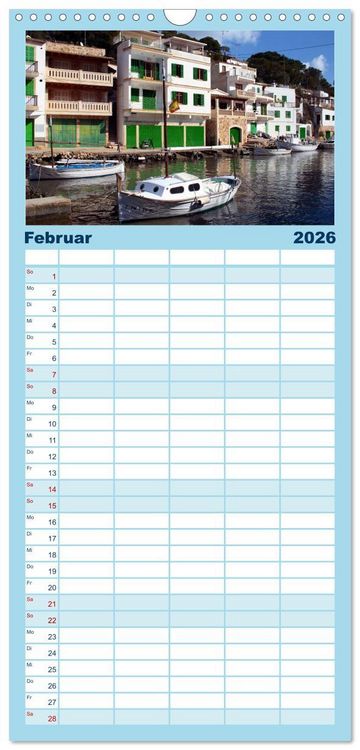 Produktbild: Familienplaner 2026 - Trauminsel Mallorca mit 5 Spalten (Wandkalender, 21 x 45 cm) CALVENDO