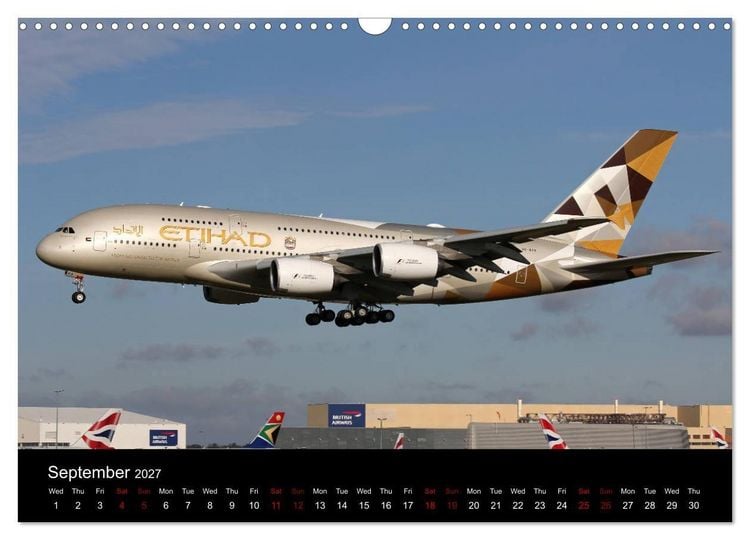 Produktbild: A380 SuperJumbo (Wall Calendar 2027 DIN A3 landscape), CALVENDO 12 Month Wall Calendar