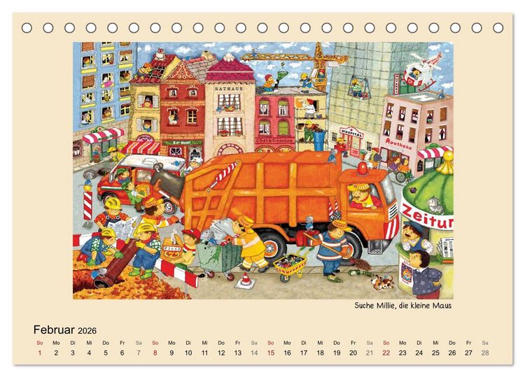 Produktbild: Wimmelbilder (Tischkalender 2026 DIN A5 quer), CALVENDO Monatskalender
