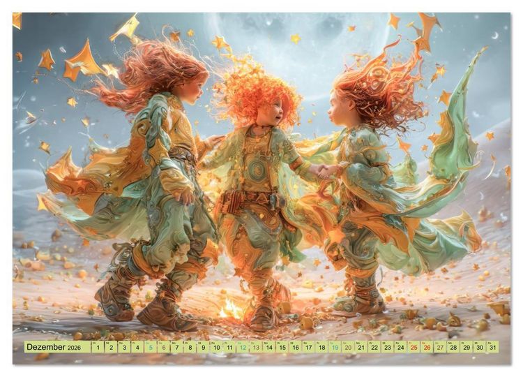 Produktbild: Surreale Fantasien - Detailreiche Portraits (Wandkalender 2026 DIN A2 quer), CALVENDO Monatskalender