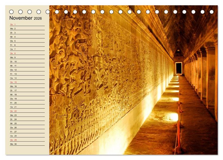 Produktbild: Kambodscha. Angkor Wat (Tischkalender 2026 DIN A5 quer), CALVENDO Monatskalender