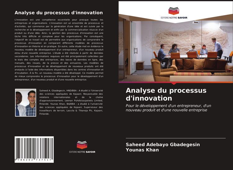 Produktbild: Analyse du processus d'innovation