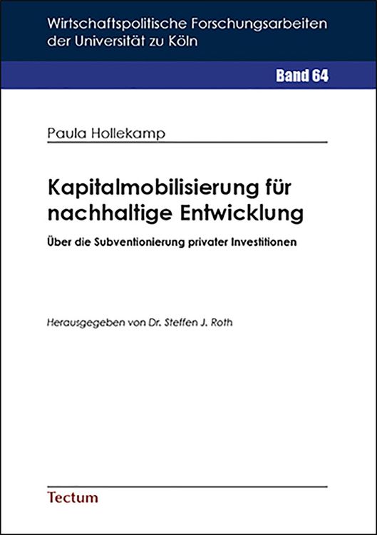 Produktbild: Kapitalmobilisierung f&uuml;r nachhaltige Entwicklung