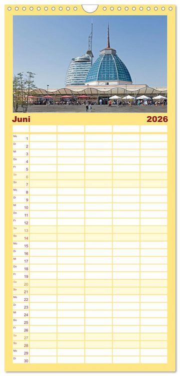 Produktbild: Familienplaner 2026 - Ansichten von Bremen und Bremerhaven mit 5 Spalten (Wandkalender, 21 x 45 cm) CALVENDO