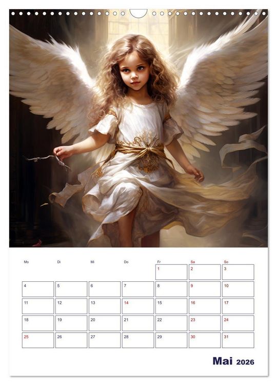 Produktbild: Die reine Sch&ouml;nheit der Engel (Wandkalender 2026 DIN A3 hoch), CALVENDO Monatskalender