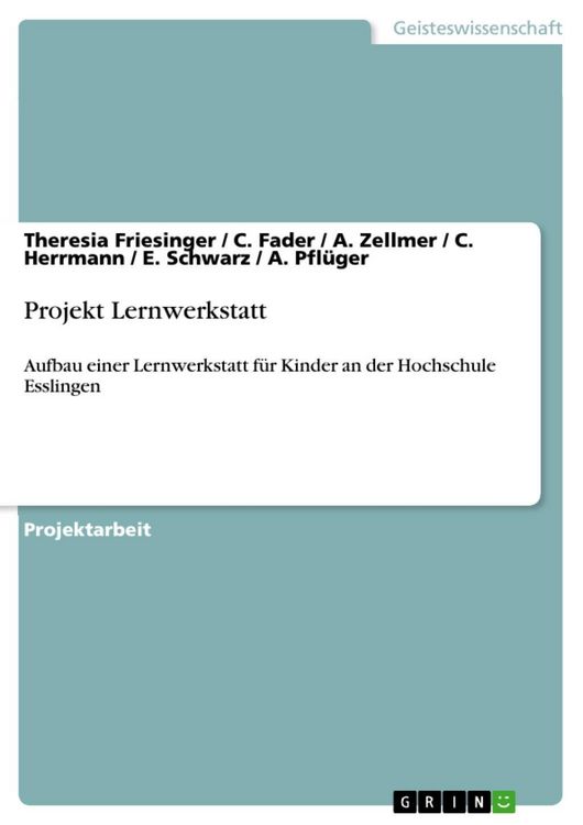 Produktbild: Projekt Lernwerkstatt