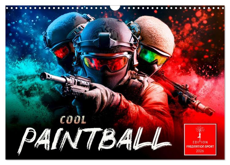 Produktbild: Paintball cool (Wandkalender 2026 DIN A3 quer), CALVENDO Monatskalender