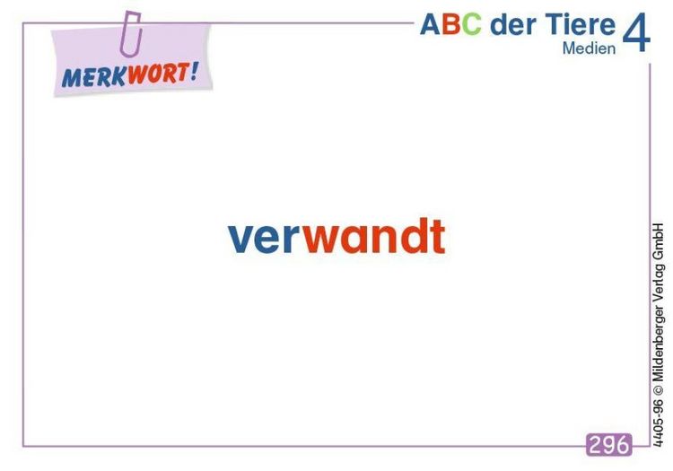 Produktbild: ABC der Tiere 4 &ndash; Wortkarten (Nachbezug)