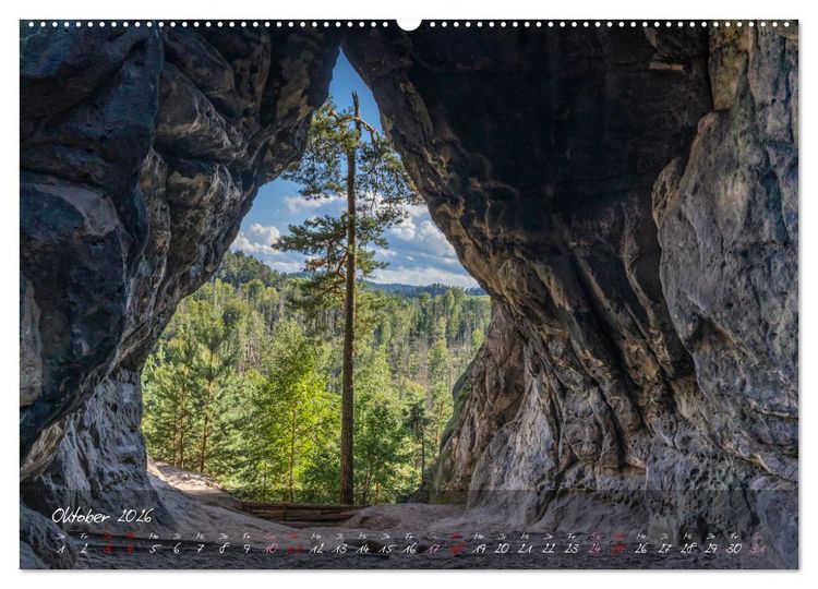 Produktbild: Landschaften der S&auml;chsischen Schweiz (Wandkalender 2026 DIN A2 quer), CALVENDO Monatskalender