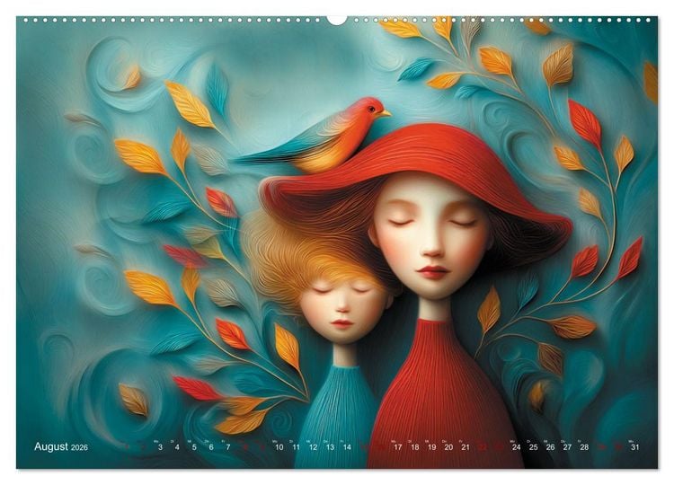 Produktbild: Naive Farbwelten (hochwertiger Premium Wandkalender 2026 DIN A2 quer), Kunstdruck in Hochglanz